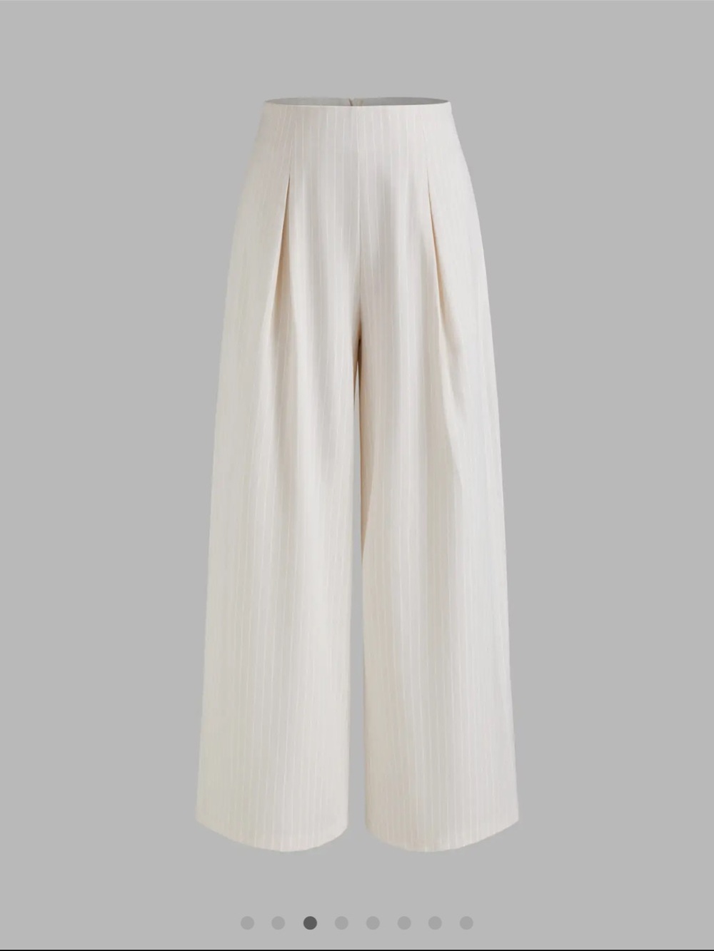 High waisted, wide leg pinstripe pants